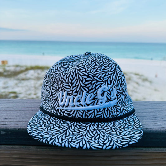 Uncle G's Puff Aloha Rope Cap - Throwback Black